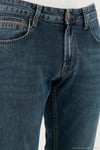Pamuklu Regular Fit Normal Bel Boru Paça Jeans Erkek Kot Pantolon 2211C36PARMA MAVİ