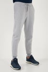 Pamuklu Regular Fit Normal Bel Cepli Erkek Eşofman Altı 5908060 GRİ MELANJ