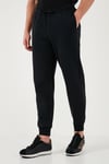 Pamuklu Regular Fit Normal Bel Cepli Erkek Eşofman Altı 5908060 SİYAH