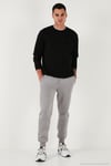 Pamuklu Regular Fit Normal Bel Cepli Erkek Eşofman Altı 5908060 GRİ