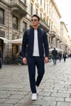 Pamuklu Regular Fit Normal Bel Daralan Paça Çimalı Erkek Pantolon 5908088 LACİVERT