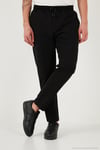 Pamuklu Regular Fit Normal Bel Daralan Paça Çimalı Erkek Pantolon 5908088 SİYAH