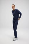 Pamuklu Regular Fit Normal Bel Düz Paça Kadın Eşofman Altı EF556-NV LACİVERT