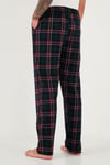 Pamuklu Regular Fit Normal Bel Düz Paça Cepli 2'li Paket Erkek Pijama Altı 6574003S2 Siyah Bordo-Yeşil
