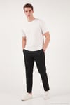 Pamuklu Regular Fit Normal Bel Erkek Pantolon CF26S615307 SİYAH