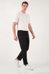 Pamuklu Regular Fit Normal Bel Erkek Pantolon CF26S615307 SİYAH