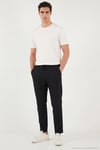 Pamuklu Regular Fit Normal Bel Erkek Pantolon CF26S615261 SİYAH