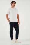 Pamuklu Regular Fit Normal Bel Lastikli Paça Cepli Erkek Eşofman Altı 59080153W4 KOYU LACİVERT
