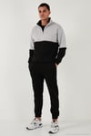Pamuklu Regular Fit Normal Bel Lastikli Paça Cepli Erkek Eşofman Altı 59080153W4 SİYAH