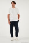 Pamuklu Regular Fit Normal Bel Lastikli Paça Cepli Erkek Eşofman Altı 59080153W4 KOYU LACİVERT