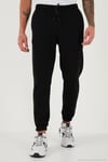 Pamuklu Regular Fit Normal Bel Lastikli Paça Cepli Erkek Eşofman Altı 59080153W4 SİYAH