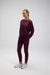 Pamuklu Regular Fit Normal Bel Ribanalı Paça Kadın Eşofman Altı EF568-BRD BORDO