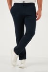 Pamuklu Regular Fit Normal Bel Şardonlu Erkek Eşofman Altı 5908040 KOYU LACİVERT