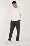 Pamuklu Regular Fit Normal Bel Şardonlu Erkek Eşofman Altı 5908040 ANTRASİT