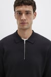 Pamuklu Regular Fit Polo Yaka Erkek Kazak 0710337-900 SİYAH