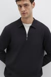 Pamuklu Regular Fit Polo Yaka Erkek Kazak 0710337-900 SİYAH