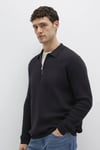 Pamuklu Regular Fit Polo Yaka Erkek Kazak 0710337-900 SİYAH