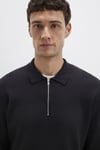 Pamuklu Regular Fit Polo Yaka Erkek Kazak 0710337-900 SİYAH