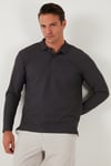 Pamuklu Regular Fit Polo Yaka Erkek Sweat 5905715 ANTRASİT