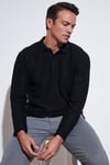 Pamuklu Regular Fit Polo Yaka Erkek Sweat 5905715 SİYAH