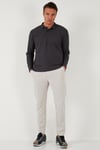Pamuklu Regular Fit Polo Yaka Erkek Sweat 5905715 ANTRASİT