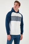 Pamuklu Regular Fit Renk Bloklu Kapüşonlu Erkek Sweat 5905771 İNDİGO