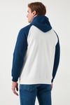 Pamuklu Regular Fit Renk Bloklu Kapüşonlu Erkek Sweat 5905771 İNDİGO