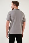 Pamuklu Regular Fit Şerit Detaylı Düğmeli Polo Yaka 4'lü Paket Erkek T Shirt 5902118S4 Siyah-Kırmızı-Antrasit-Taş