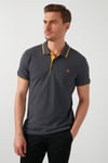 Pamuklu Regular Fit Şerit Detaylı Düğmeli Polo Yaka 4'lü Paket Erkek T Shirt 5902118S4 Siyah-Vişne-Antrasit-Aquamavi