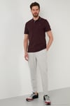 Pamuklu Regular Fit Şerit Detaylı Düğmeli Polo Yaka 3'lü Paket Erkek T Shirt 5902118S3 Siyah-Vişne-Antrasit
