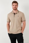 Pamuklu Regular Fit Şerit Detaylı Düğmeli Polo Yaka 5'li Paket Erkek T Shirt 5902118S5 Siyah-Vişne-Gri Melanj-Vizon-Lacivert-Bordo