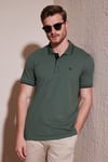 Pamuklu Regular Fit Şerit Detaylı Düğmeli Polo Yaka 4'lü Paket Erkek T Shirt 5902118S4 Antrasit-Haki-Lacivert-Aqua Mavi