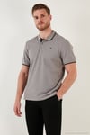 Pamuklu Regular Fit Şerit Detaylı Düğmeli Polo Yaka 4'lü Paket Erkek T Shirt 5902118S4 HAKİ-LACİVERTBORDO-TAŞ-VİZON
