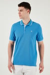 Pamuklu Regular Fit Şerit Detaylı Düğmeli Polo Yaka 4'lü Paket Erkek T Shirt 5902118S4 Antrasit-Haki-Koyu Mavi-Vizon