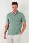Pamuklu Regular Fit Şerit Detaylı Düğmeli Polo Yaka 3'lü Paket Erkek T Shirt 5902118S3 Siyah-Gri Melanj-Elma Yeşili-Beyaz