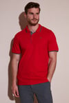 Pamuklu Regular Fit Şerit Detaylı Düğmeli Polo Yaka 4'lü Paket Erkek T Shirt 5902118S4 Siyah-Kırmızı-Antrasit-Aqua Mavi