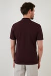 Pamuklu Regular Fit Şerit Detaylı Düğmeli Polo Yaka 4'lü Paket Erkek T Shirt 5902118S4 Siyah-Beyaz-Haki-Vişne
