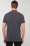 Pamuklu Regular Fit Şerit Detaylı Düğmeli Polo Yaka 4'lü Paket Erkek T Shirt 5902118S4 SİYAH-ANTRASİT-HAKİ-SİYAHBEYAZ