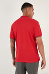 Pamuklu Regular Fit Şerit Detaylı Düğmeli Polo Yaka 5'li Paket Erkek T Shirt 5902118S5 Siyah-Kırmızı-Antrasit-Haki-Gri Melanj