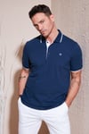 Pamuklu Regular Fit Şerit Detaylı Düğmeli Polo Yaka 3'lü Paket Erkek T Shirt 5902118S3 Beyaz-Haki-İndigo