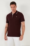 Pamuklu Regular Fit Şerit Detaylı Düğmeli Polo Yaka 5'li Paket Erkek T Shirt 5902118S5 SİYAH-LACİVERTBORDO-BEYAZ-VişneBeyaz-HAKİ