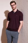 Pamuklu Regular Fit Şerit Detaylı Düğmeli Polo Yaka 3'lü Paket Erkek T Shirt 5902118S3 Siyah-Vişne-Lacivert