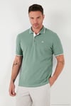 Pamuklu Regular Fit Şerit Detaylı Düğmeli Polo Yaka 3'lü Paket Erkek T Shirt 5902118S3 Siyah-Gri Melanj-Elma Yeşili-Beyaz