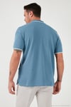 Pamuklu Regular Fit Şerit Detaylı Düğmeli Polo Yaka 4'lü Paket Erkek T Shirt 5902118S4 SİYAH-BEYAZ-LACİVERTBORDO-MAVİ