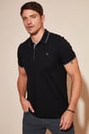 Pamuklu Regular Fit Şerit Detaylı Düğmeli Polo Yaka 3'lü Paket Erkek T Shirt 5902118S3 Siyah-Gri Melanj-Taş
