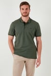Pamuklu Regular Fit Şerit Detaylı Düğmeli Polo Yaka 4'lü Paket Erkek T Shirt 5902118S4 SİYAH-ANTRASİT-HAKİ-SİYAHBEYAZ