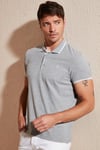 Pamuklu Regular Fit Şerit Detaylı Düğmeli Polo Yaka 4'lü Paket Erkek T Shirt 5902118S4 Siyah-Vişne-Antrasit-Gri Melanj