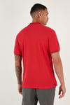 Pamuklu Regular Fit Şerit Detaylı Düğmeli Polo Yaka 4'lü Paket Erkek T Shirt 5902118S4 Siyah-Kırmızı-Antrasit-Elma Yeşili-Beyaz