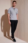 Pamuklu Regular Fit Şerit Detaylı Düğmeli Polo Yaka 3'lü Paket Erkek T Shirt 5902118S3 Taş-Beyaz-Siyah