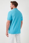 Pamuklu Regular Fit Şerit Detaylı Düğmeli Polo Yaka 4'lü Paket Erkek T Shirt 5902118S4 Siyah-Vişne-Antrasit-Aquamavi